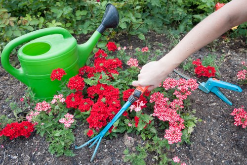 Local gardeners in Cockfosters working on seasonal maintenance